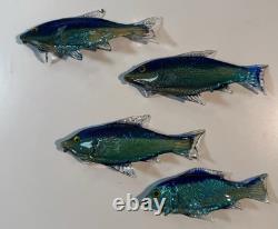 Vintage Murano glass fish figurine collection Vibrant Colors