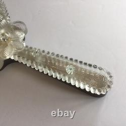 Vintage Murano glass handheld Vanity mirror with Aventurine and Sticker Vintage Murano glass handheld Vanity mirror with Aventurine and Sticker