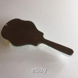 Vintage Murano glass handheld Vanity mirror with Aventurine and Sticker