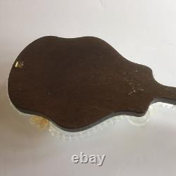 Vintage Murano glass handheld Vanity mirror with Aventurine and Sticker