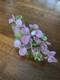 Vintage Murano-style Glass Flower Lamp Mid-century Italian Art Pink & Green Cal