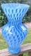 Vintage Murrina Scale Blue Large Murano Glass Vase 14.5 Tall