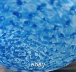 Vintage Murrina Scale Blue Large Murano Glass Vase 14.5 Tall