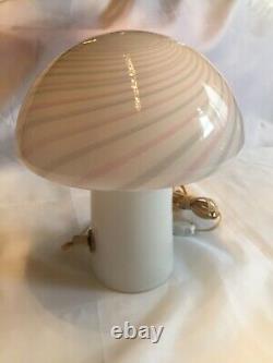 Vintage Mushroom Style Murano Glass Table Lamp