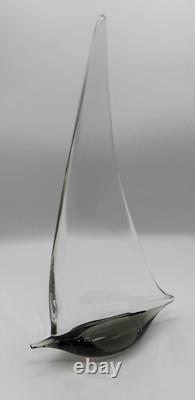 Vintage Nautical Sail Boat Murano Art Glass Signed Livio Seguso