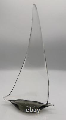 Vintage Nautical Sail Boat Murano Art Glass Signed Livio Seguso