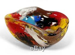 Vintage Oriente Murano Italian Art Glass Bowl Dino Martens Aureliano Toso