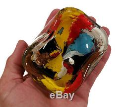 Vintage Oriente Murano Italian Art Glass Bowl Dino Martens Aureliano Toso