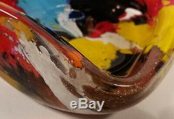 Vintage Oriente Murano Italian Art Glass Bowl Dino Martens Aureliano Toso