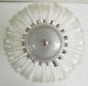 Vintage Ornate Pressed Glass Feather Leaf Ceiling Light Fixture Cover Murano