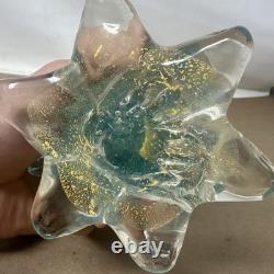 Vintage PAIR Of Hand Blown Green Art Glass Duck Italy Italian Murano Glass