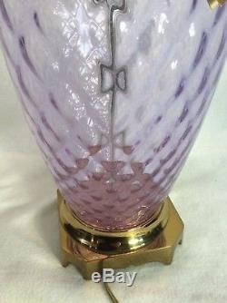 Vintage PAUL HANSON Table Lamp Murano Italian Art glass 31 Tall