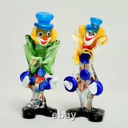 Vintage Pair (2) Murano Glass Clowns, 9