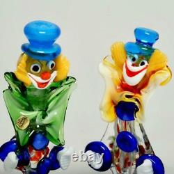 Vintage Pair (2) Murano Glass Clowns, 9