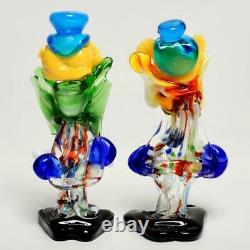 Vintage Pair (2) Murano Glass Clowns, 9