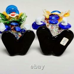 Vintage Pair (2) Murano Glass Clowns, 9