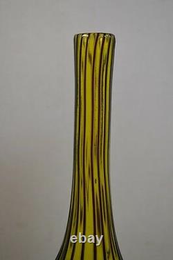 Vintage Pair of Murano (Venetian) Vases in Yellow and Purple