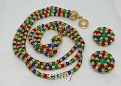 Vintage Pauly & Co Compagnia Venezia Murano Glass Necklace & Earrings 1980's