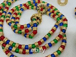 Vintage Pauly & Co Compagnia Venezia Murano Glass Necklace & Earrings 1980's