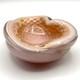 Vintage Pink Alfredo Barbini 1950's Murano Glass Bowl Shell Shape Italy