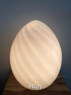Vintage Pink Murano Glass Egg Swirl Lamp 12 Table Lamp