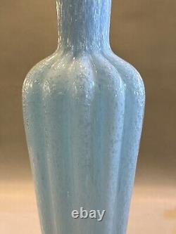 Vintage Powder Blue Murano Glass Table Lamp with Marble Base