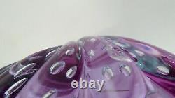 Vintage Purple Amethyst Control Bubble Bowl Murano Studio MID Century
