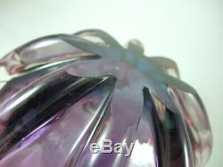 Vintage Purple & Pink Italian Murano Glass Ashtray Bowl