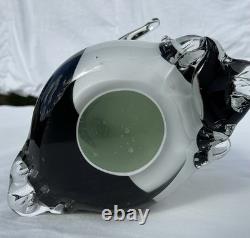 Vintage RARE Alfredo Barbini Vetreria' Made Murano Art Glass Penguin & Baby 18cm
