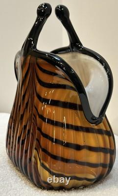 Vintage Rare Mid Century Murano Handblown Glass Hand Purse