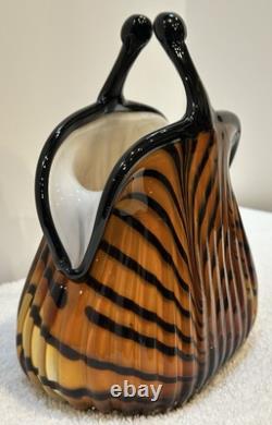 Vintage Rare Mid Century Murano Handblown Glass Hand Purse