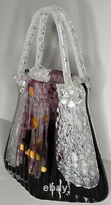 Vintage Rare Murano Art Glass Sommero Glass Purse Vase