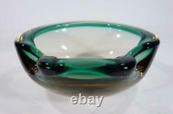 Vintage Retro Italian Murano Art Glass Bowl Geode Sommerso