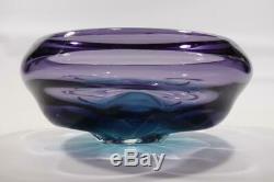 Vintage Retro Italian Murano Art Glass Bowl Purple