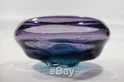Vintage Retro Italian Murano Art Glass Bowl Purple