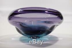 Vintage Retro Italian Murano Art Glass Bowl Purple