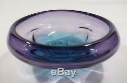 Vintage Retro Italian Murano Art Glass Bowl Purple