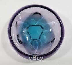 Vintage Retro Italian Murano Art Glass Bowl Purple