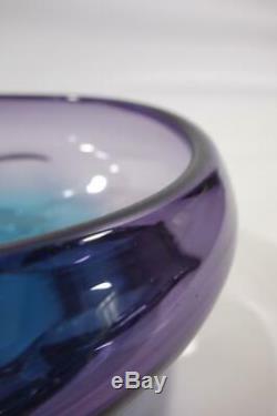 Vintage Retro Italian Murano Art Glass Bowl Purple