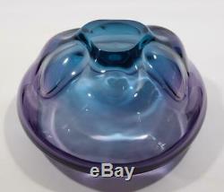 Vintage Retro Italian Murano Art Glass Bowl Purple