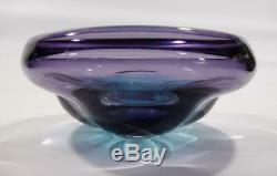 Vintage Retro Italian Murano Art Glass Bowl Purple