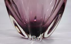 Vintage Retro Italian Murano Art Glass Bowl Vase Purple