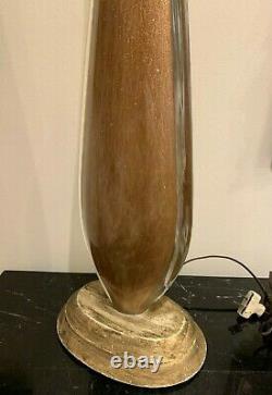 Vintage Retro Italian Murano Glass Barovier & Toso Gold Flake Table Lamp