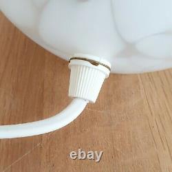 Vintage Retro Murano Style DAR Lighting Small White Frosted Glass Mushroom Lamp