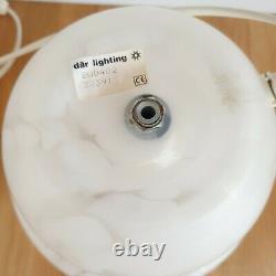 Vintage Retro Murano Style DAR Lighting Small White Frosted Glass Mushroom Lamp