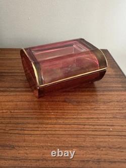 Vintage Ruby Alessandro Mandruzzato Style Murano Glass Box