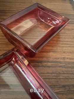 Vintage Ruby Alessandro Mandruzzato Style Murano Glass Box