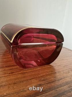 Vintage Ruby Alessandro Mandruzzato Style Murano Glass Box