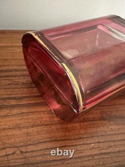 Vintage Ruby Alessandro Mandruzzato Style Murano Glass Box