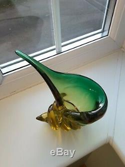 Vintage Salviati Murano Shell Shaped Art Glass Bowl C1960's